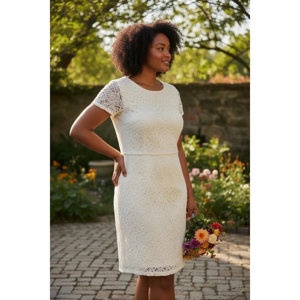 The Limited Womens Dress Sz 14 Chic Floral Embroidered Lace Casual Evening